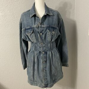 Levis Made and Crafted Cinched Trucker Denim Dress Blue Women's XS OUT OF STOCK